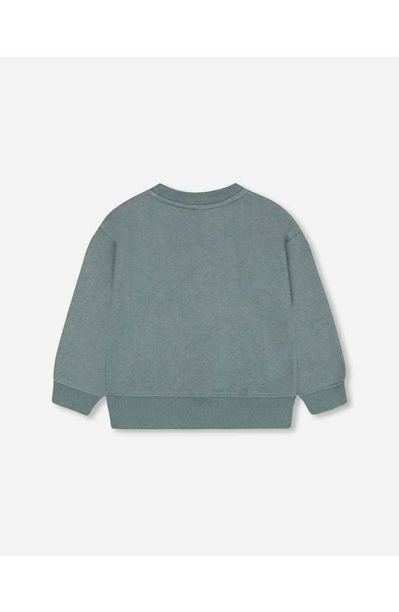 Deux par Deux Little Boy's French Terry Printed Sweatshirt Pine Green, Alternate, color, 
