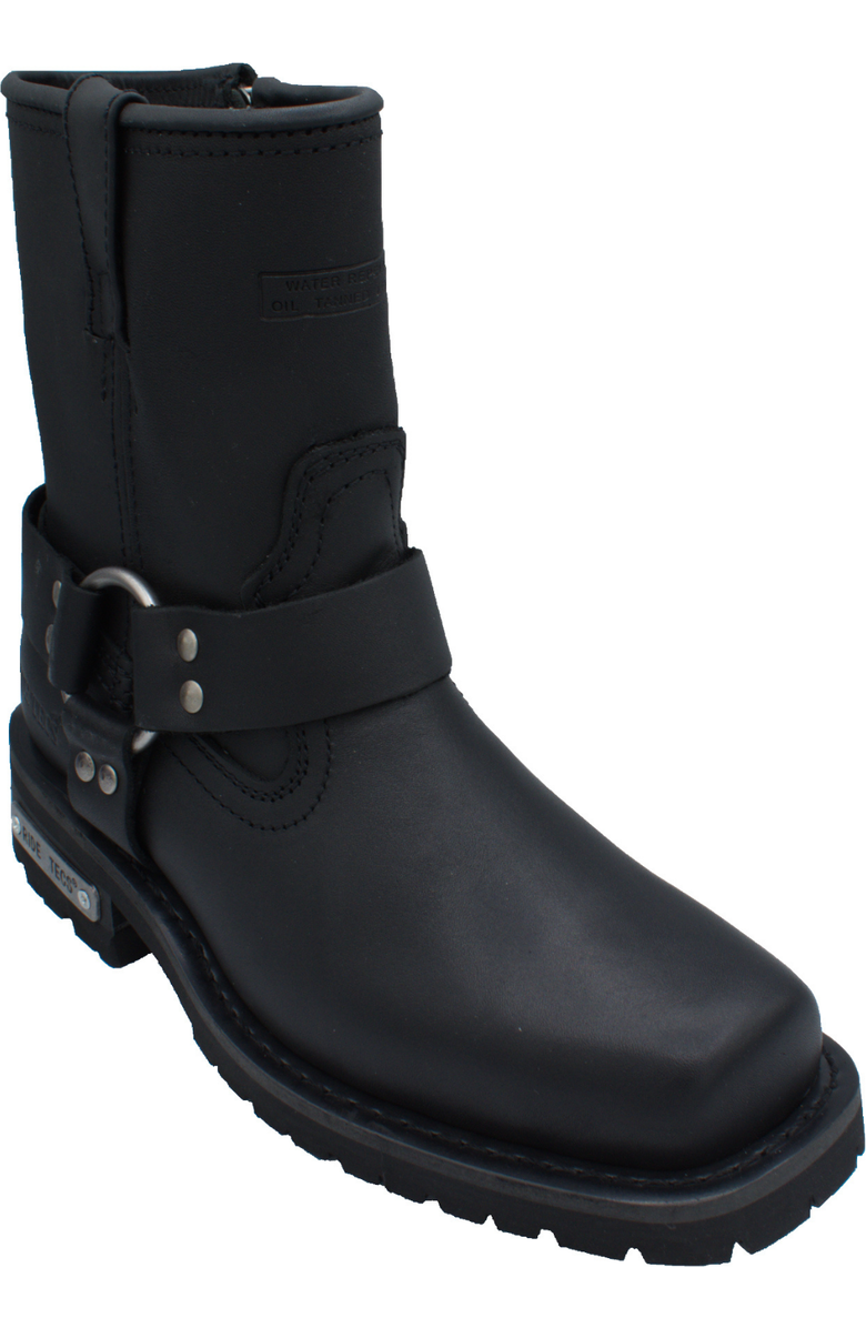 AdTec 7" Side Zipper Harness Boots, Main, color, Black