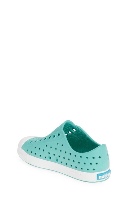 Native Shoes Kids' Jefferson Water Friendly Slip-on Sneaker In Poolbl/shlwht