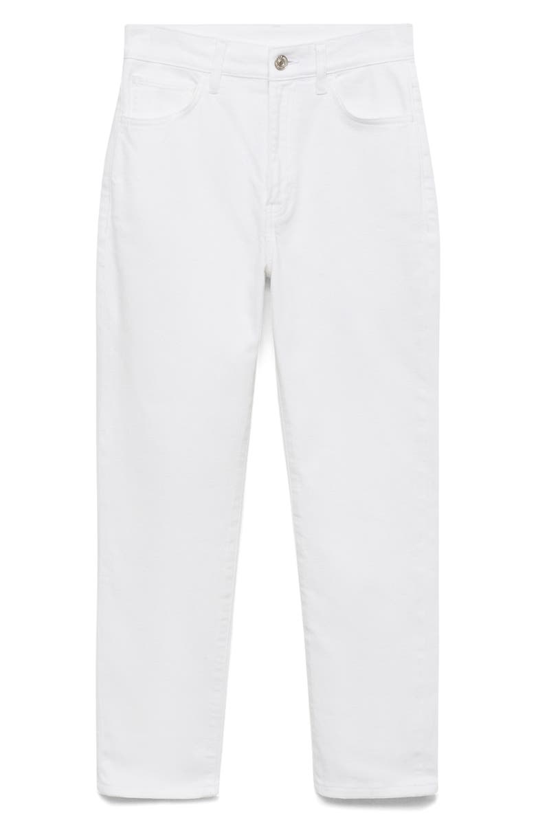 MANGO Claudia Crop Slim Fit Jeans, Alternate, color, White