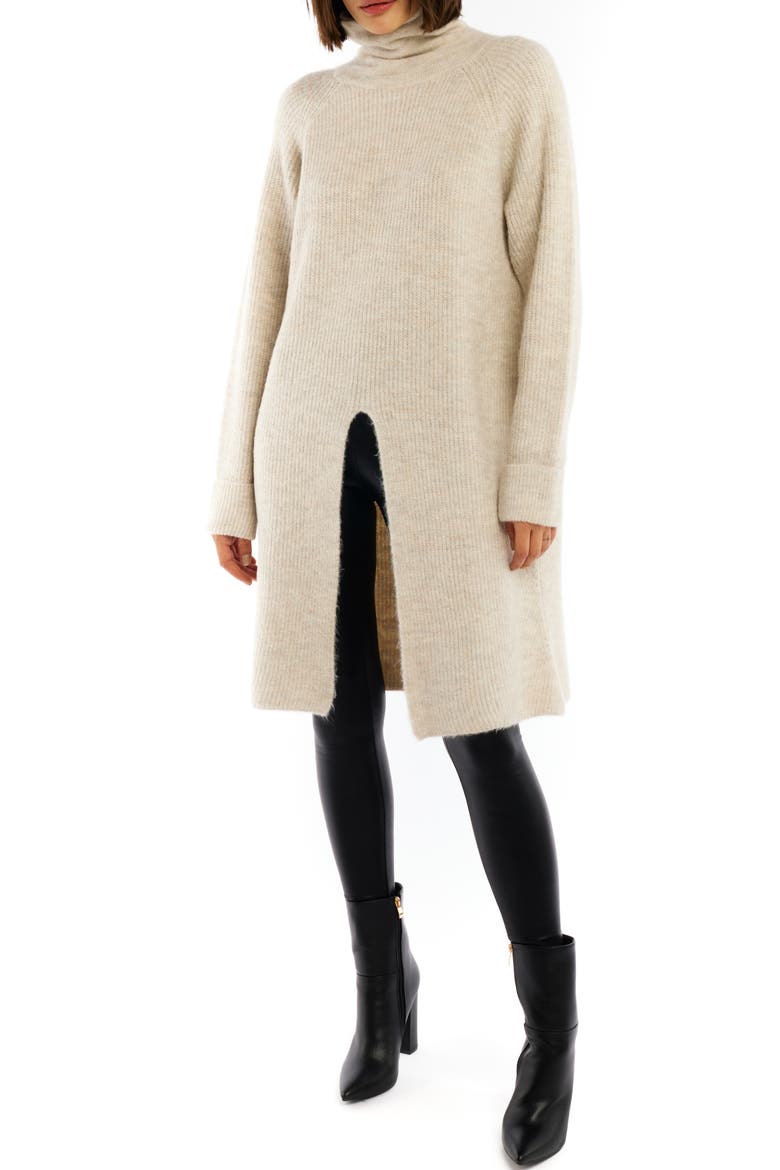 Billy Long Turtleneck Sweater, Main, color, OATMEAL