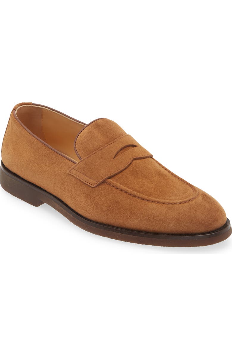 Brunello Cucinelli Suede Penny Loafer, Main, color,