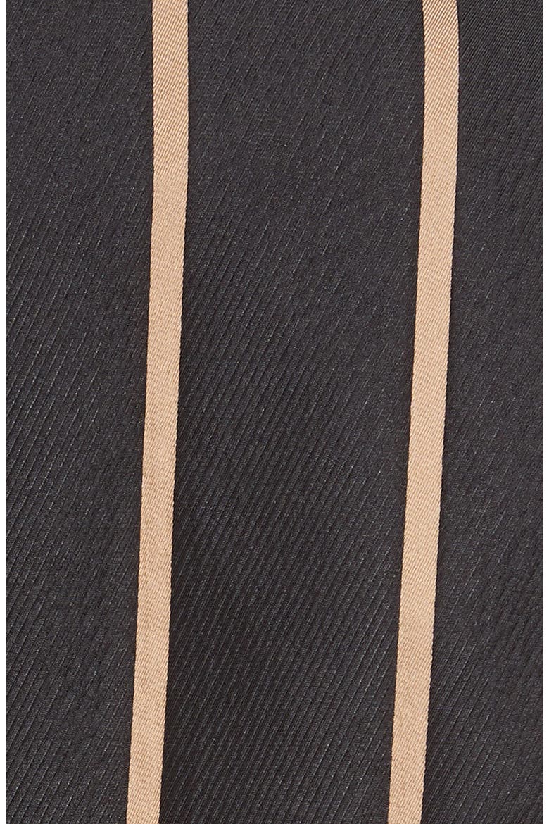 Stripe Peaked Lapel Jacket, Alternate, color, BLACK/ BEIGE