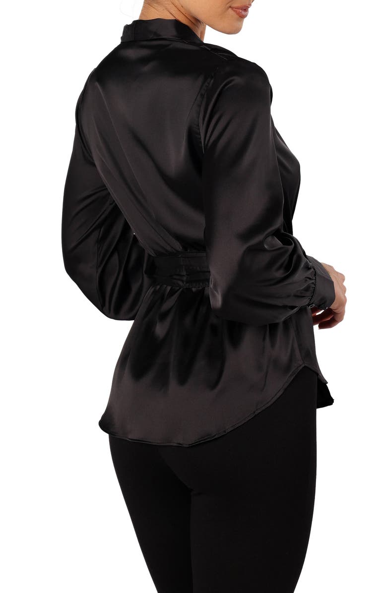 Petal & Pup Aydin Satin Wrap Top, Alternate, color, 