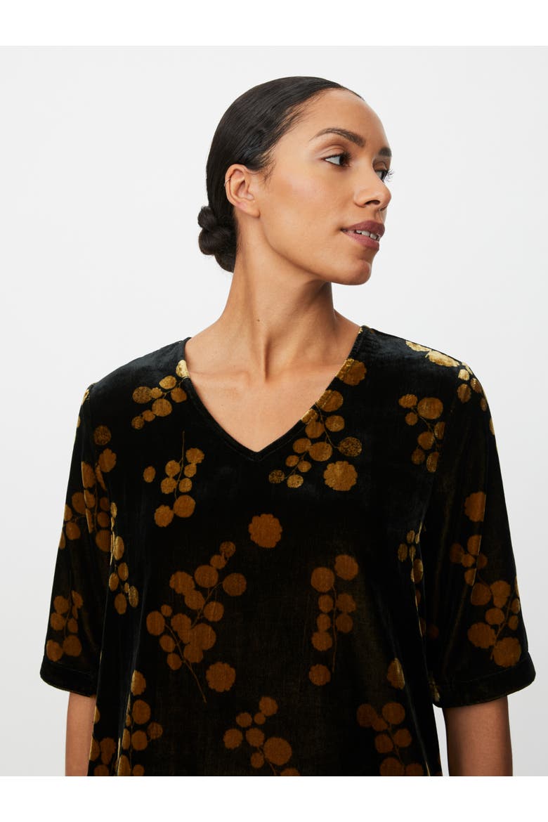 Estela V-Neck Short Sleeve Blouse, Alternate, color, Rubber