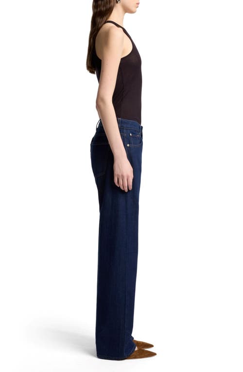 7 For All Mankind Low Rise Relaxed Straight Leg Jeans In Blue