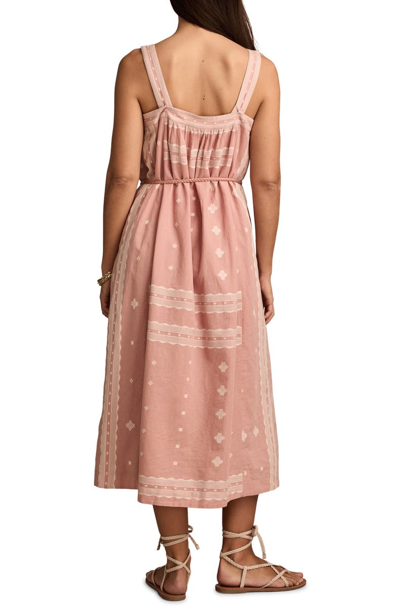 Lucky Brand Mixed Print Cotton Midi Sundress, Alternate, color, Blush