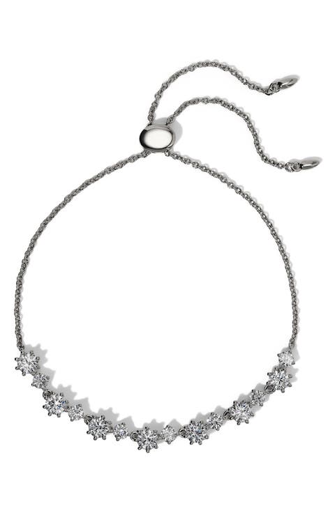Celine Cubic Zirconia Adjustable Bolo Bracelet