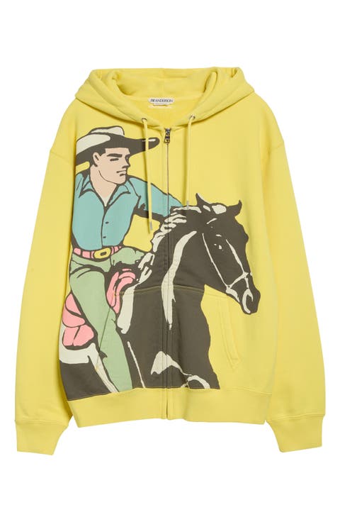 Cowboy Graphic Zip Hoodie