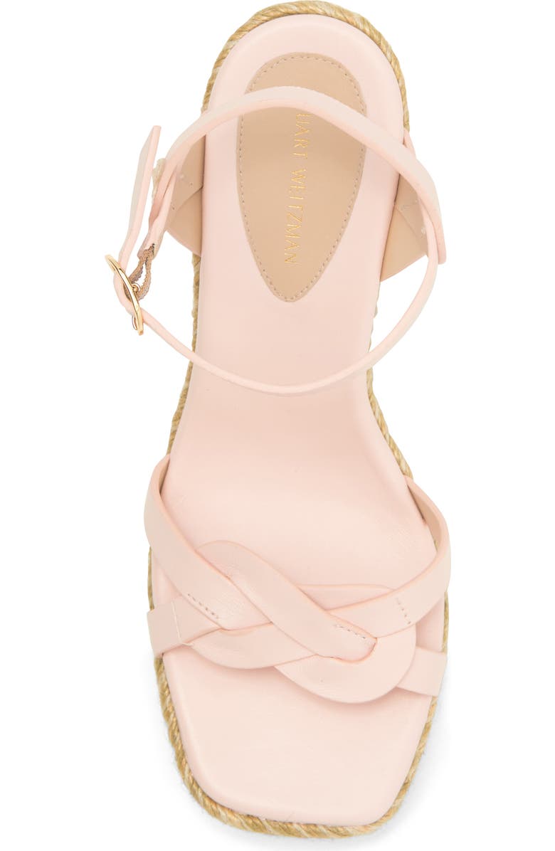 Stuart Weitzman Braided Platform Espadrille Wedge Sandal, Alternate, color, Rosewater