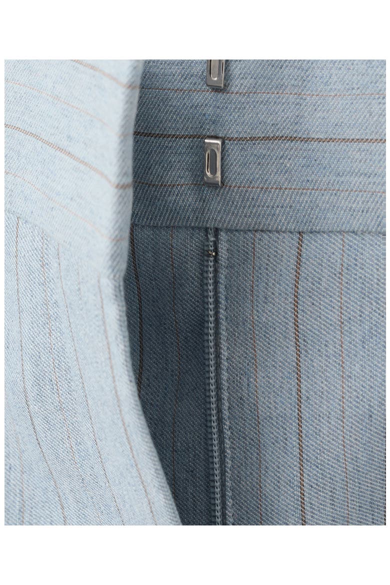 Pleated Pinstripe Suit Pants, Alternate, color, BLUE