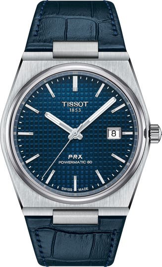 Tissot PRX Powermatic 80 Leather Strap Watch, 40mm | Nordstrom Tissot PRX Powermatic 80 Leather Strap Watch, 40mm | Nordstrom