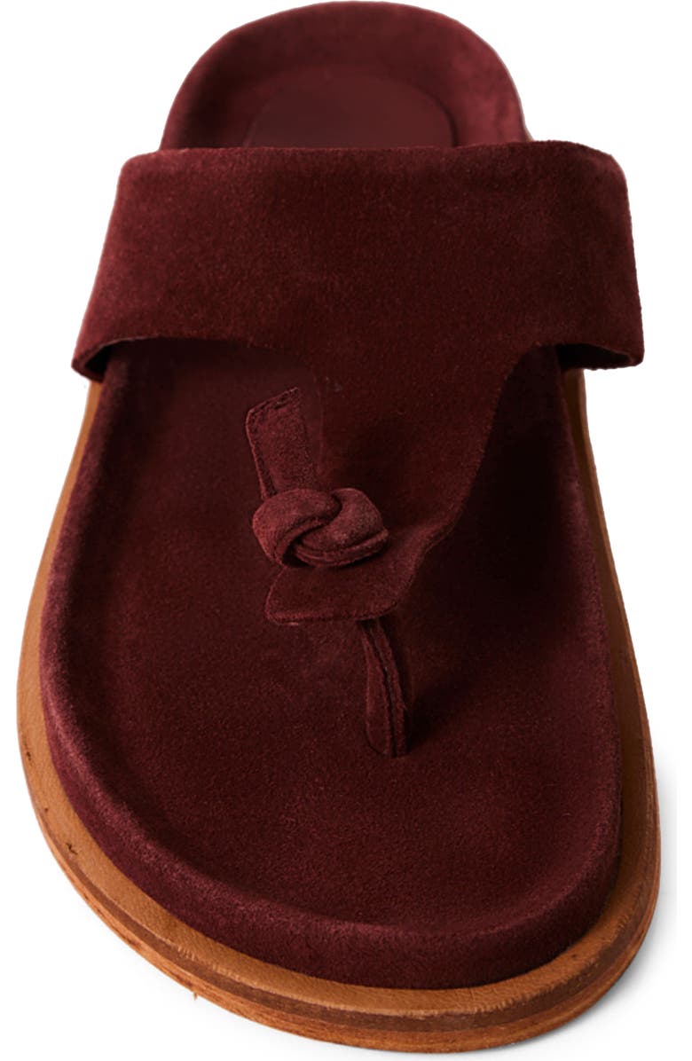 Free People Mika Flip Flop, Alternate, color, Cherry Cola Suede