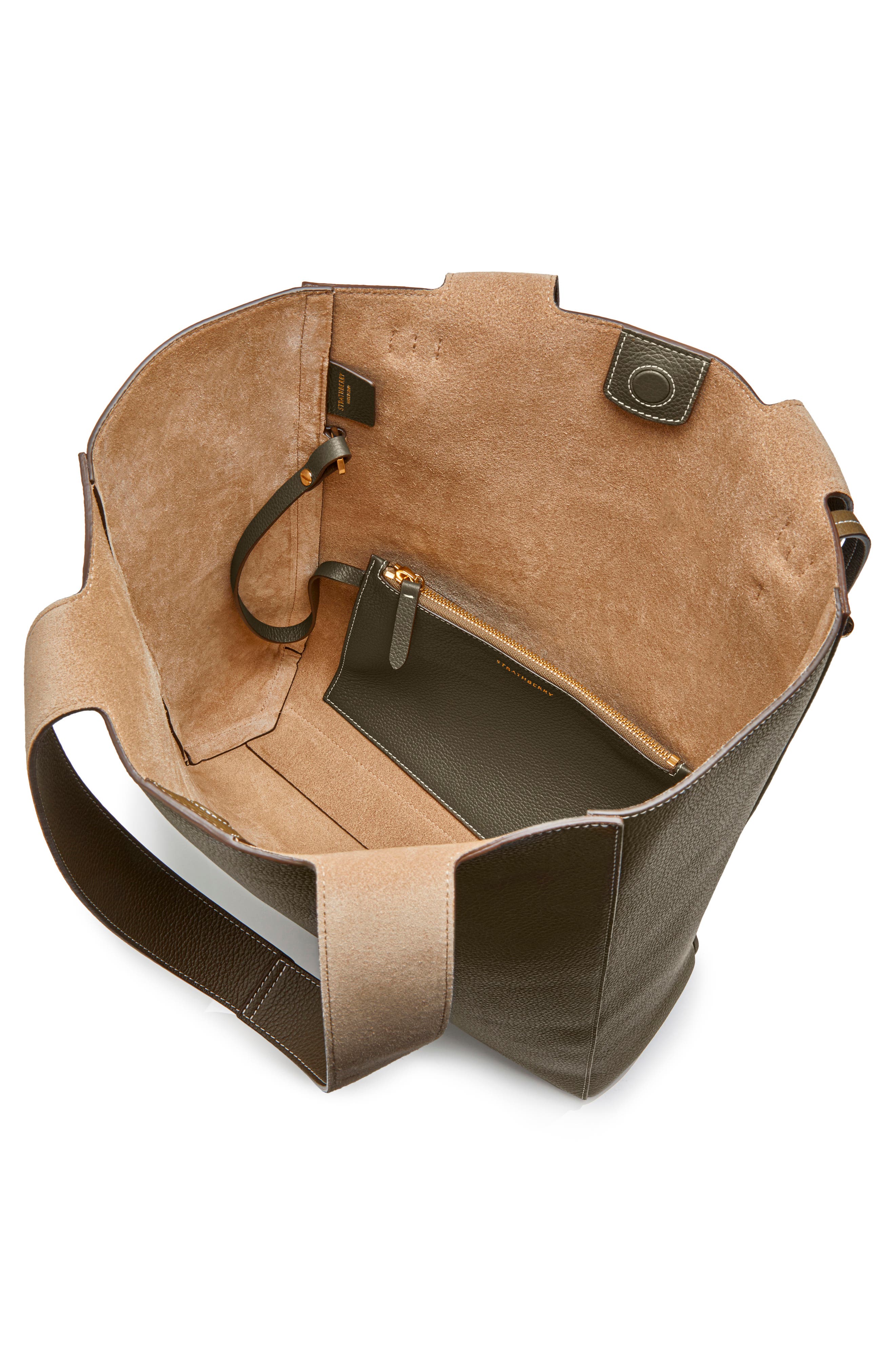 Strathberry Melody Fine Grain Leather Tote, Alternate, color, 