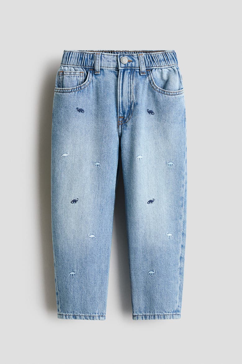 Loose Fit Jeans, Alternate, color, Light denim blue/dinosaurs