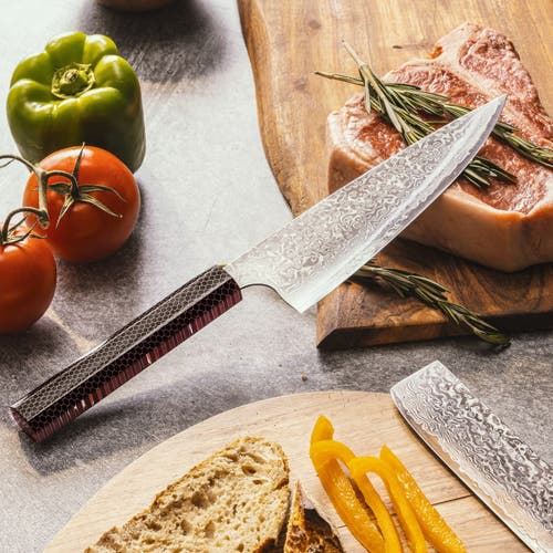ITALIC ITALIC KUMO CHEF KNIFE, BREAD KNIFE AND CUTTING BOARD SET 