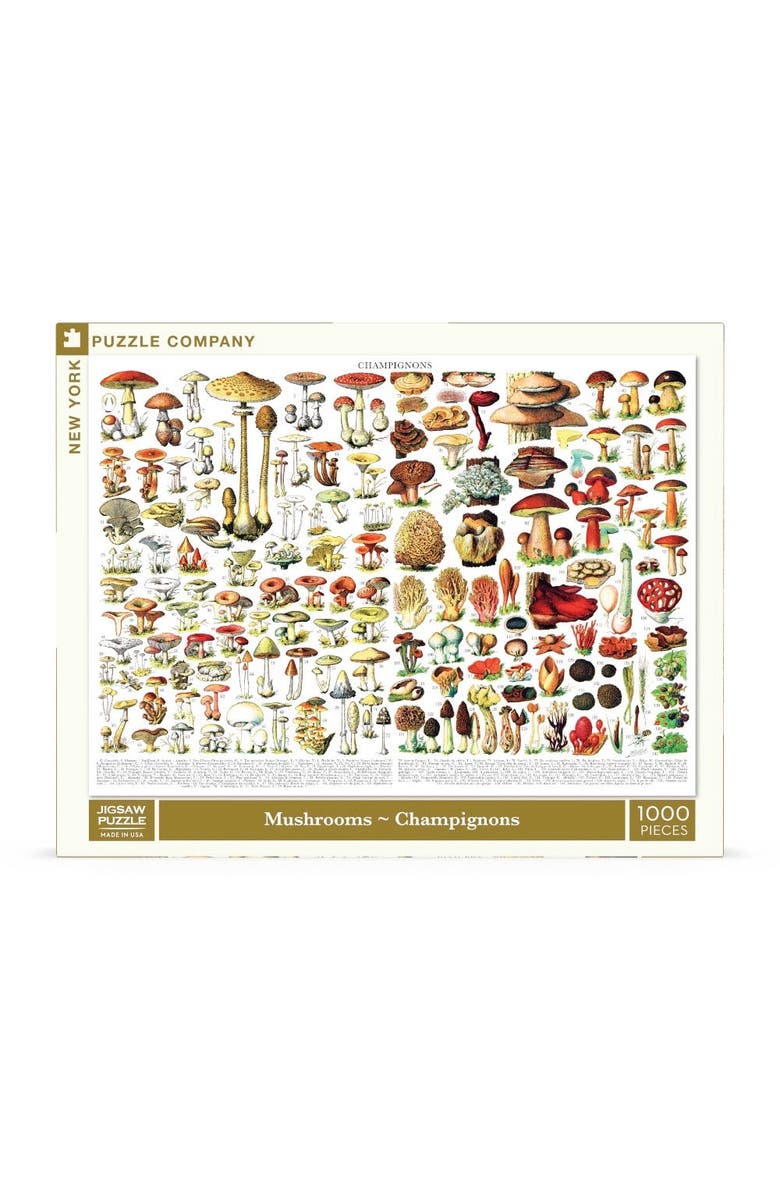 NEW YORK PUZZLE COMPANY Mushrooms ~ Champignons 1000 Piece Puzzle, Main, color, NO COLOR