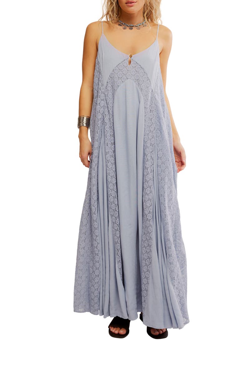 Trail of Flowers Maxi Sundress, Main, color, DRIED HYDRANGEA