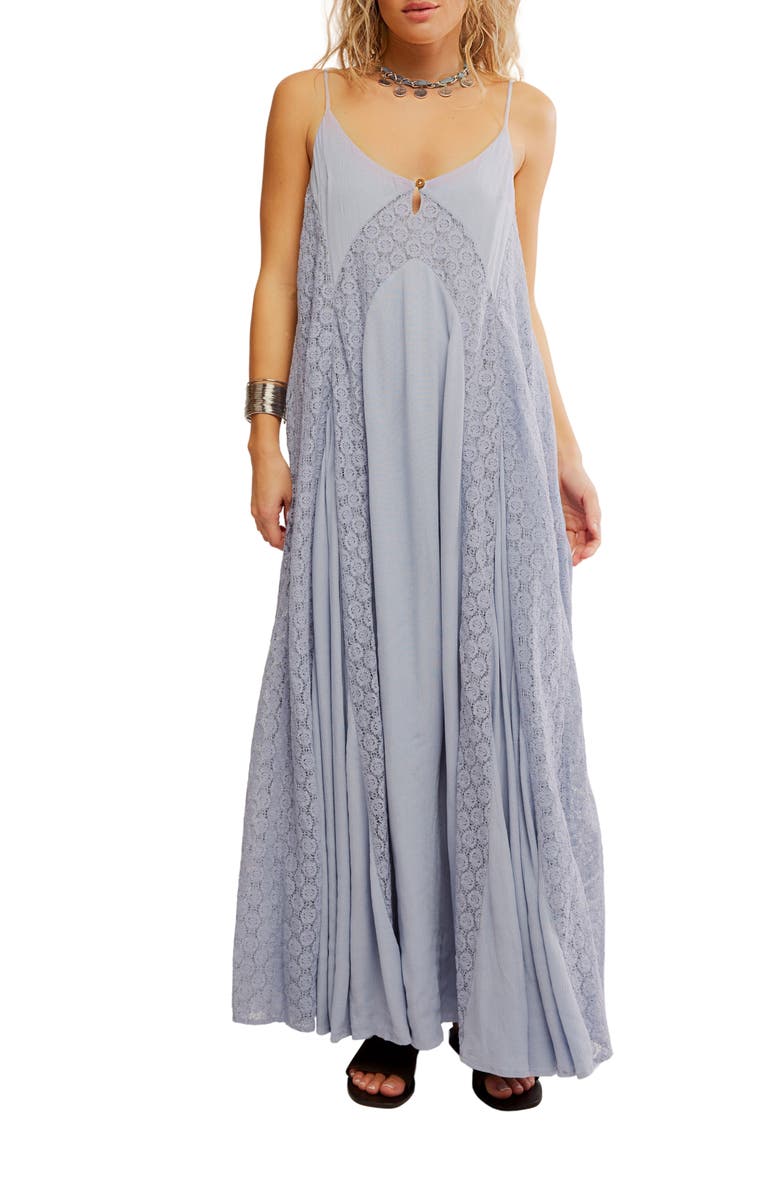 Free People Trail of Flowers Maxi Sundress, Main, color, Dried Hydrangea