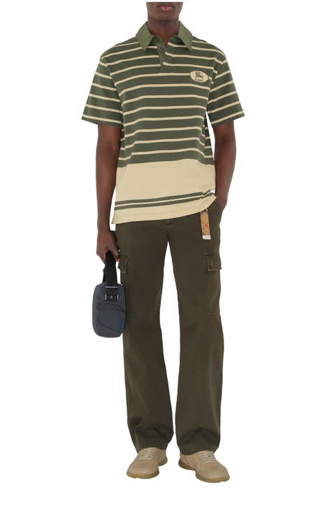 Striped Cotton Polo Shirt