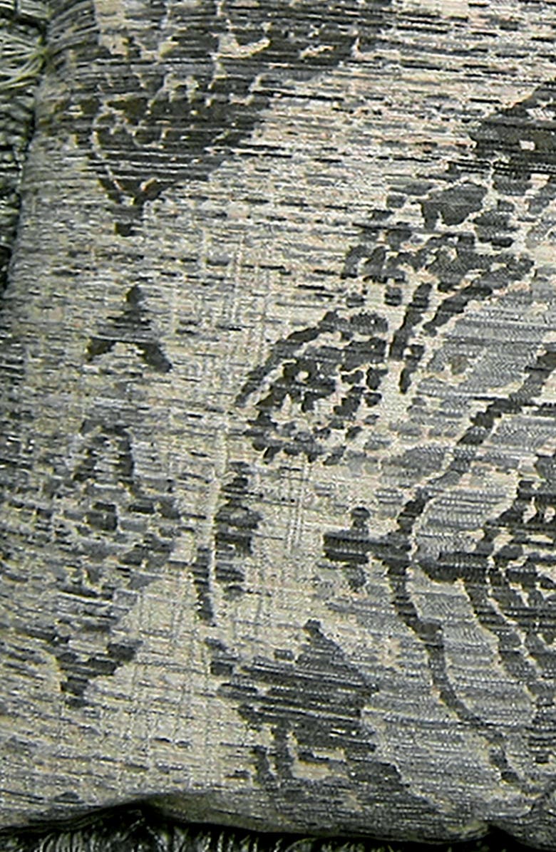 STUDIOCHIC Toscana Jacquard Square Accent Pillow, Alternate, color, Pewter