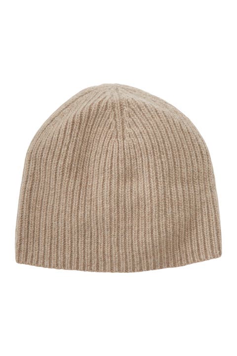 Cashmere Ribbed Beanie