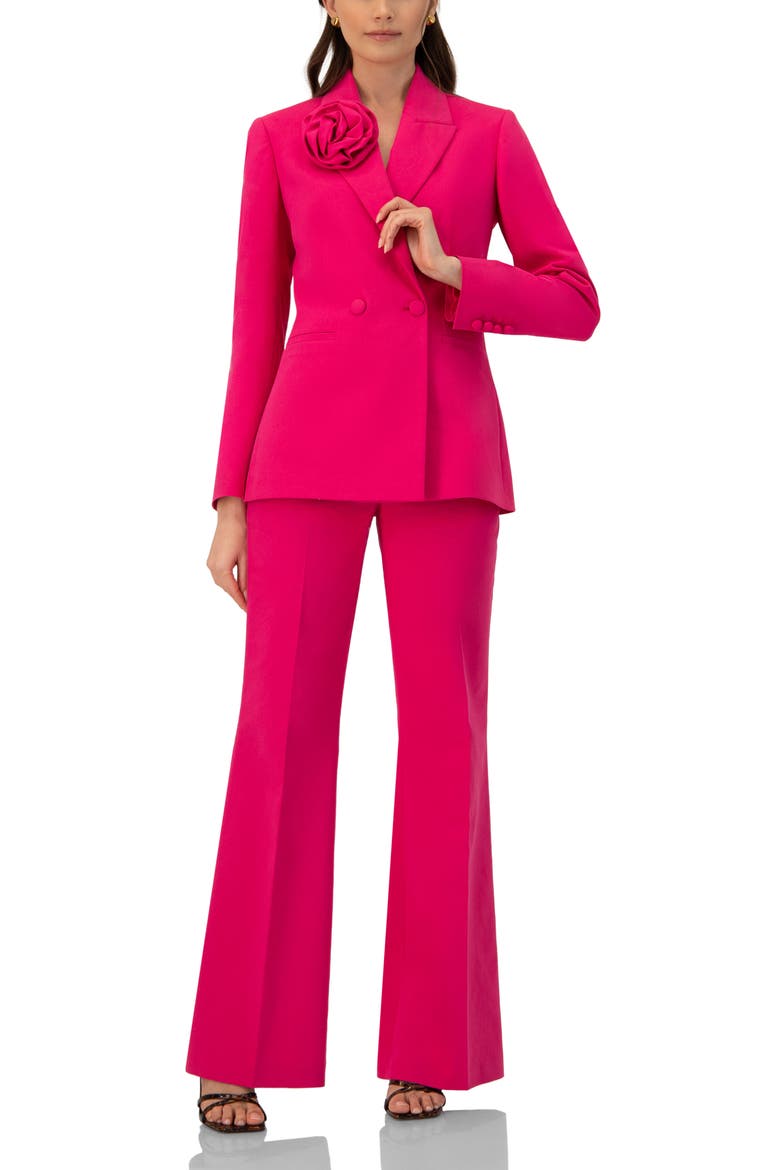 Flared Semi-Bell Bottom Pants, Alternate, color, Fuchsia