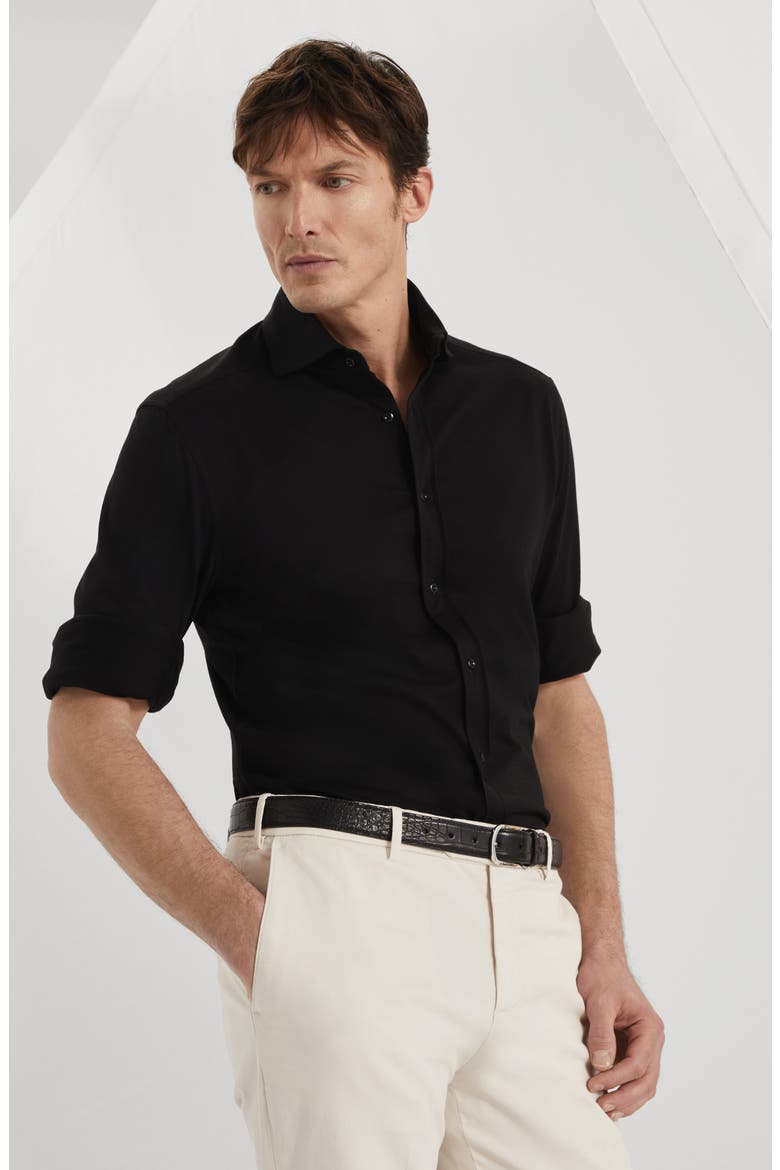 Basic fit shirt, Alternate, color, Black