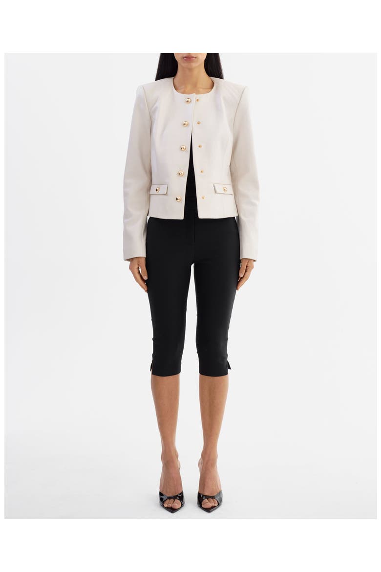 Lynn | Leather Jacket, Alternate, color, Whisper White