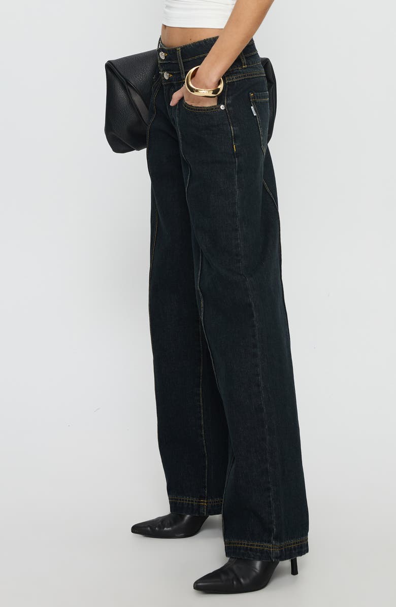 Princess Polly Hannalee Low Rise Wide Leg Jeans, Alternate, color, Grunge Wash