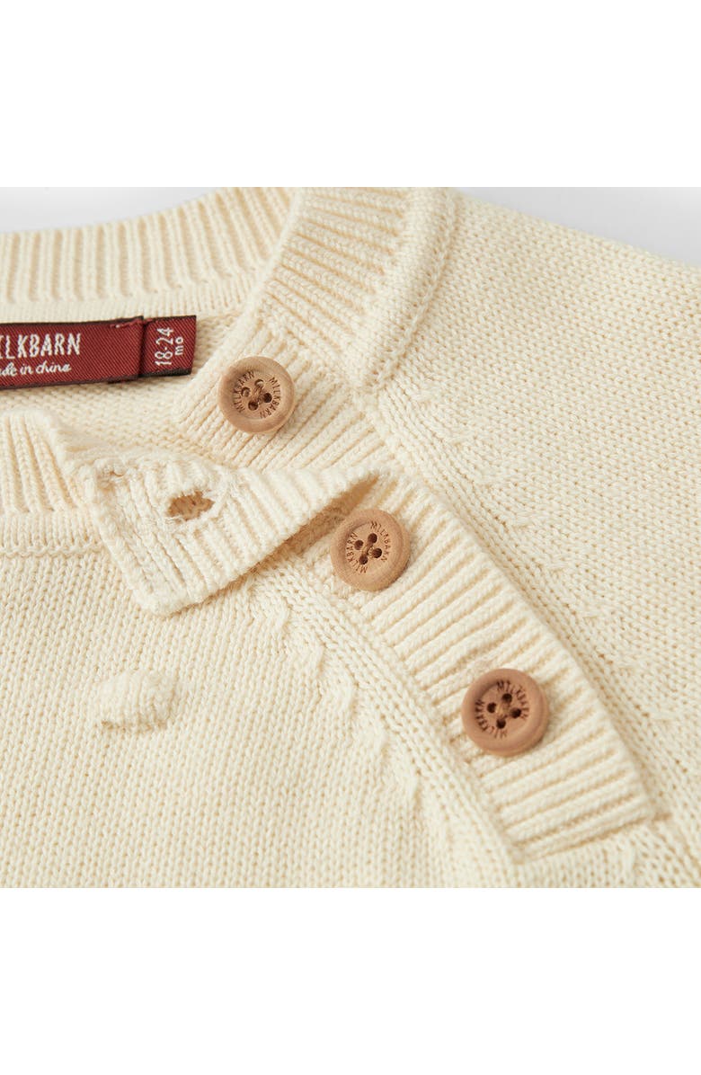Milkbarn Knit Popcorn Sweater, Alternate, color, Snow