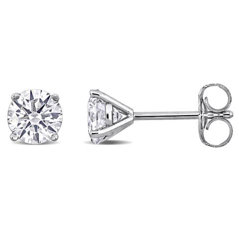 1 CTW Lab-Grown Diamond Stud Earrings 14k