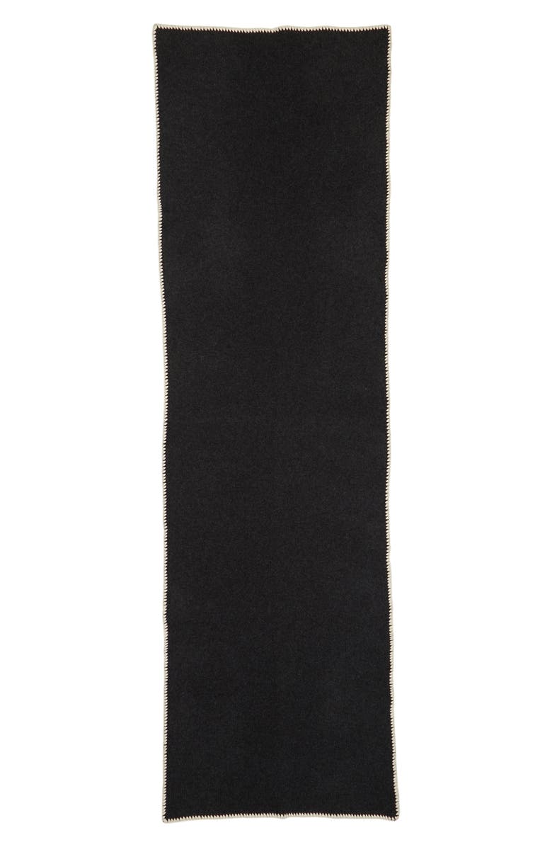 TOTEME Oversize Shell Stitch Trim Wool, Cashmere & Cotton Scarf, Alternate, color,