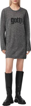 AllSaints Deetz Metallic Sweater Dress
