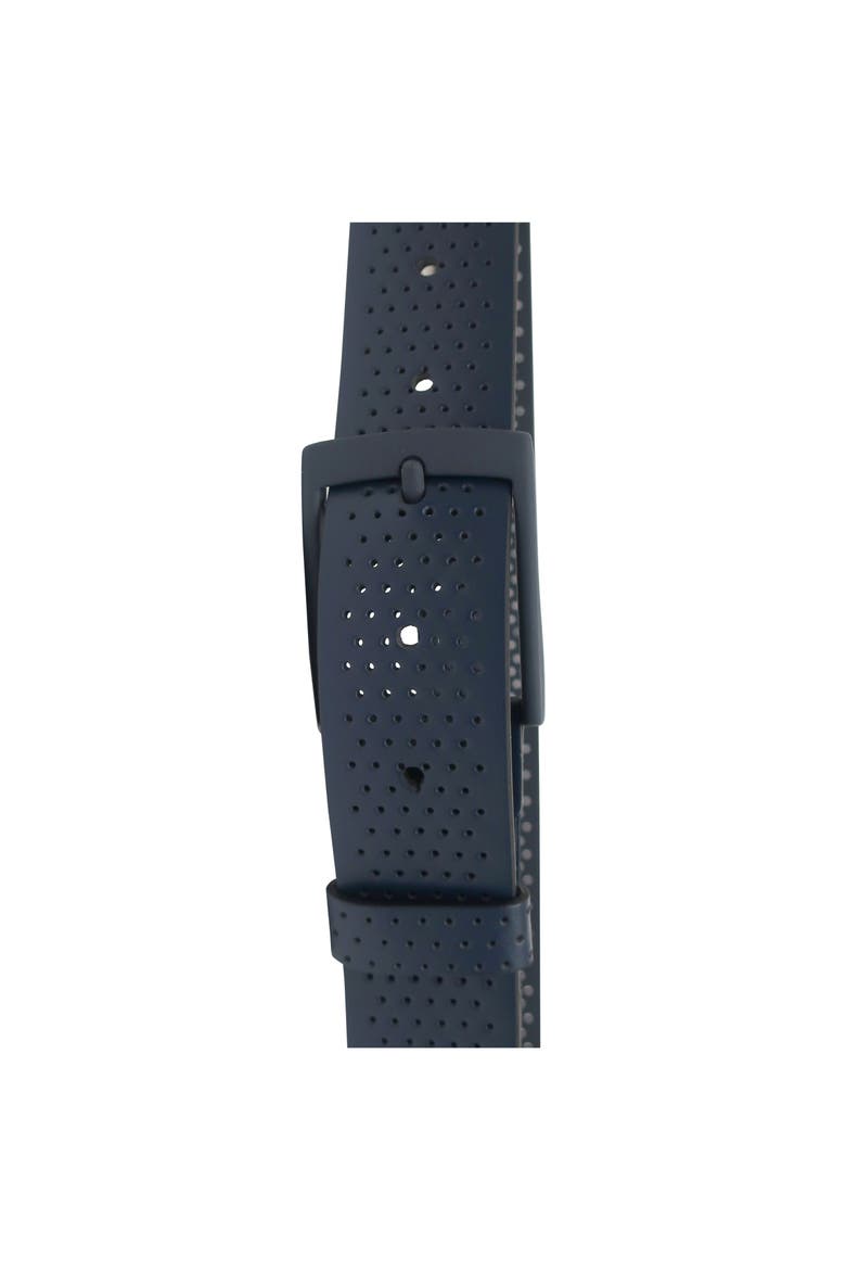 Comfort Stretch Perforated Leather Golf Belt, Alternate, color, Navy