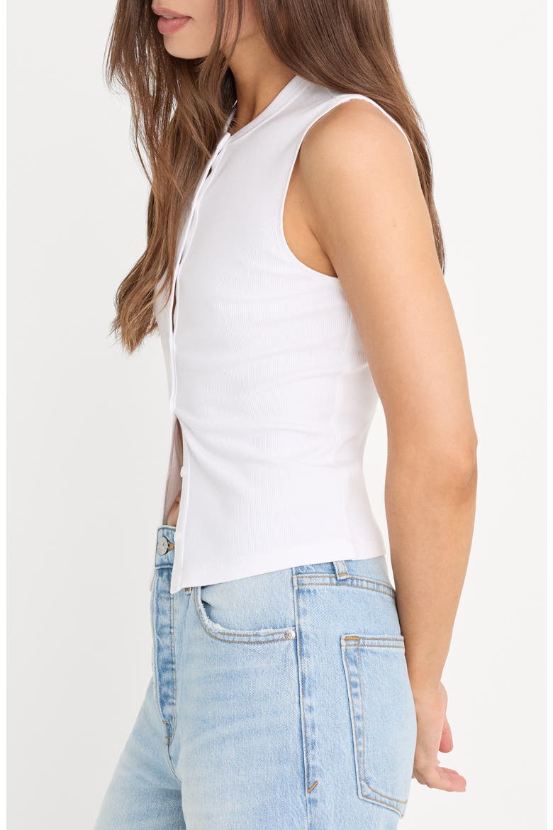 The Rib Splay Sleeveless Top, Alternate, color, WHITE001