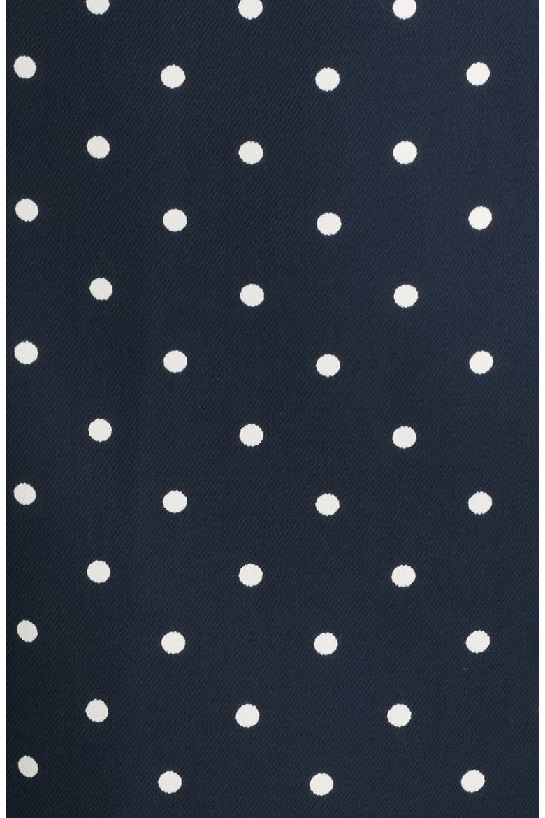 Dot Flare Minidress, Alternate, color, NAVY POLKA DOT