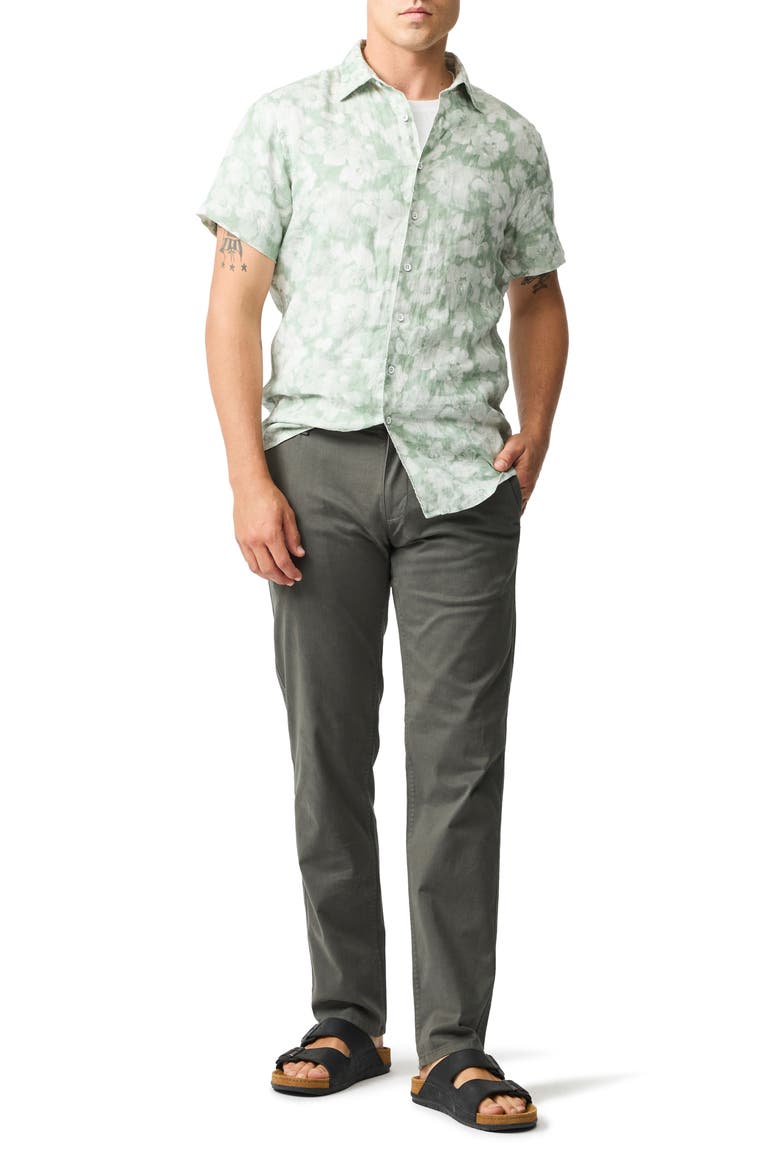 Thomas Road Stretch Cotton Flat Front Chinos, Alternate, color, THYME
