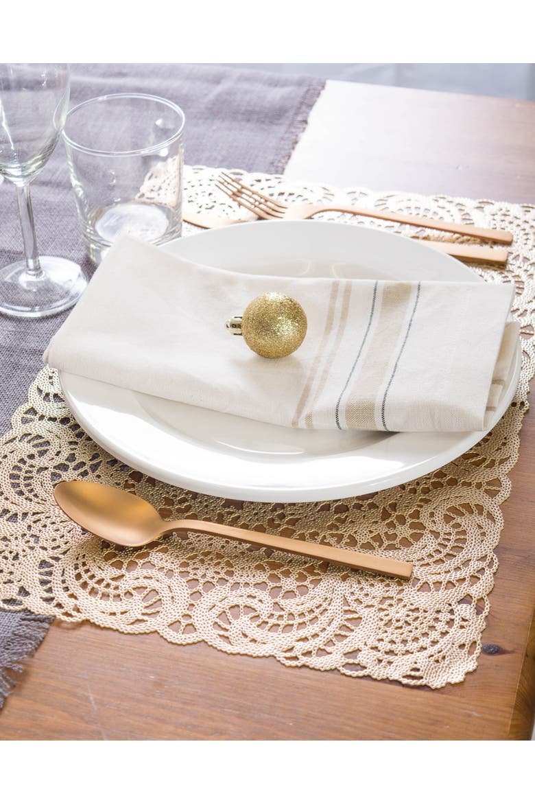 French Stripe Napkin Set/6, Alternate, color, Blue Chambray