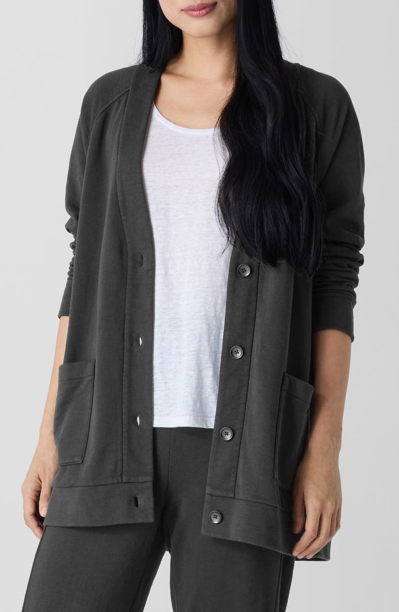 Eileen Fisher Organic Cotton Cardigan, Main, color, 