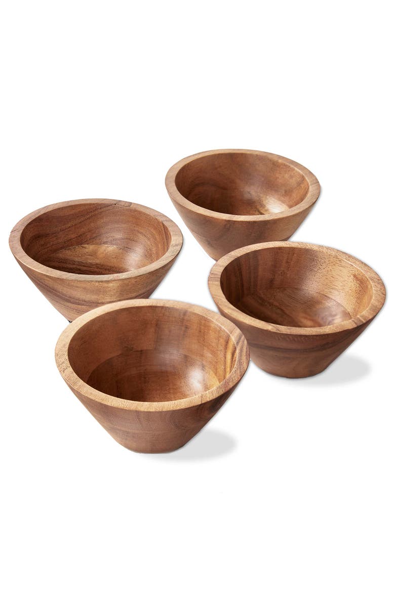 tag Acacia Wood Serving Bowl Set Natural Hand Wash Only, Main, color, Beige