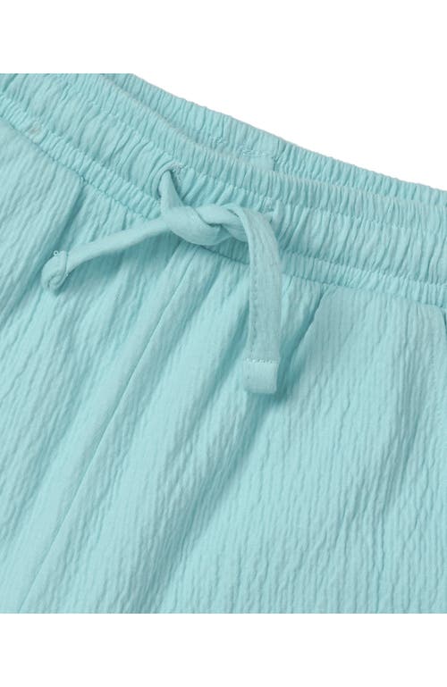 Lands' End Girls Pull On Knit Gauze Wide Leg Pants In Aruba Blue