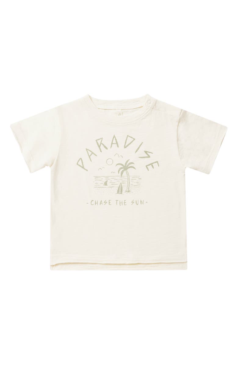 Rylee + Cru Paradise Raw Edge Cotton Graphic T-Shirt, Main, color, 
