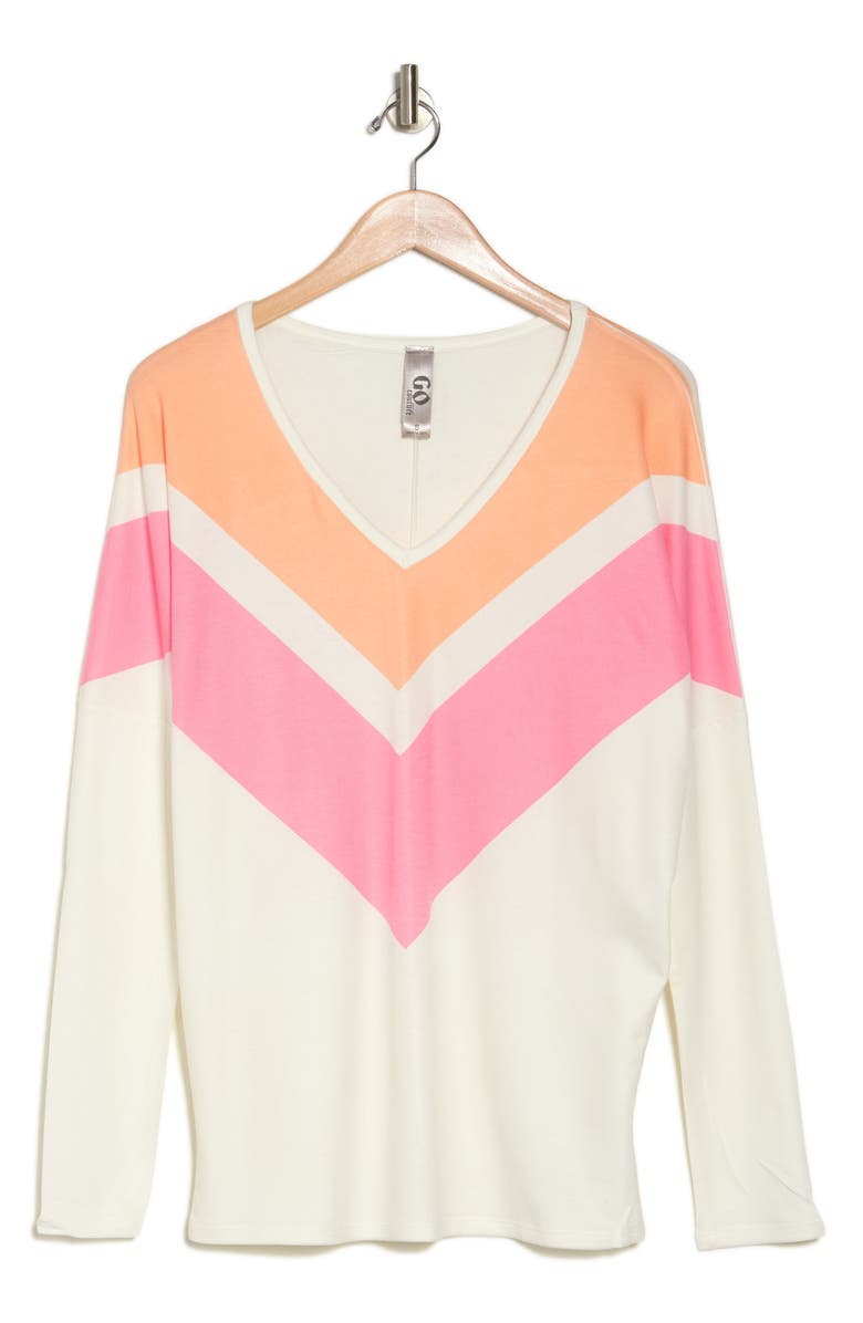 GO COUTURE V-Neck Spring Pullover, Alternate, color, Summer Song