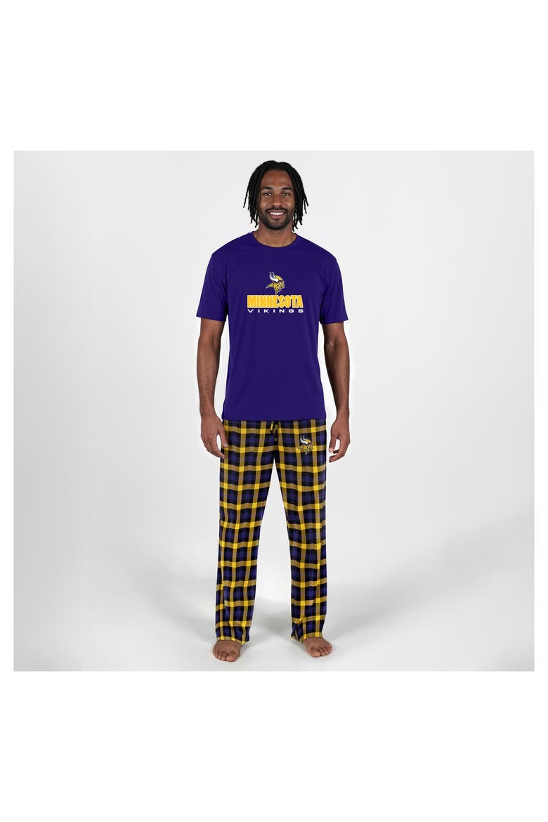 Men's Concepts Sport  Purple Minnesota Vikings Big & Tall Highland Sleep Set, Main, color, Purple