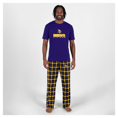 Men's Concepts Sport Purple Minnesota Vikings Big & Tall Highland Sleep Set