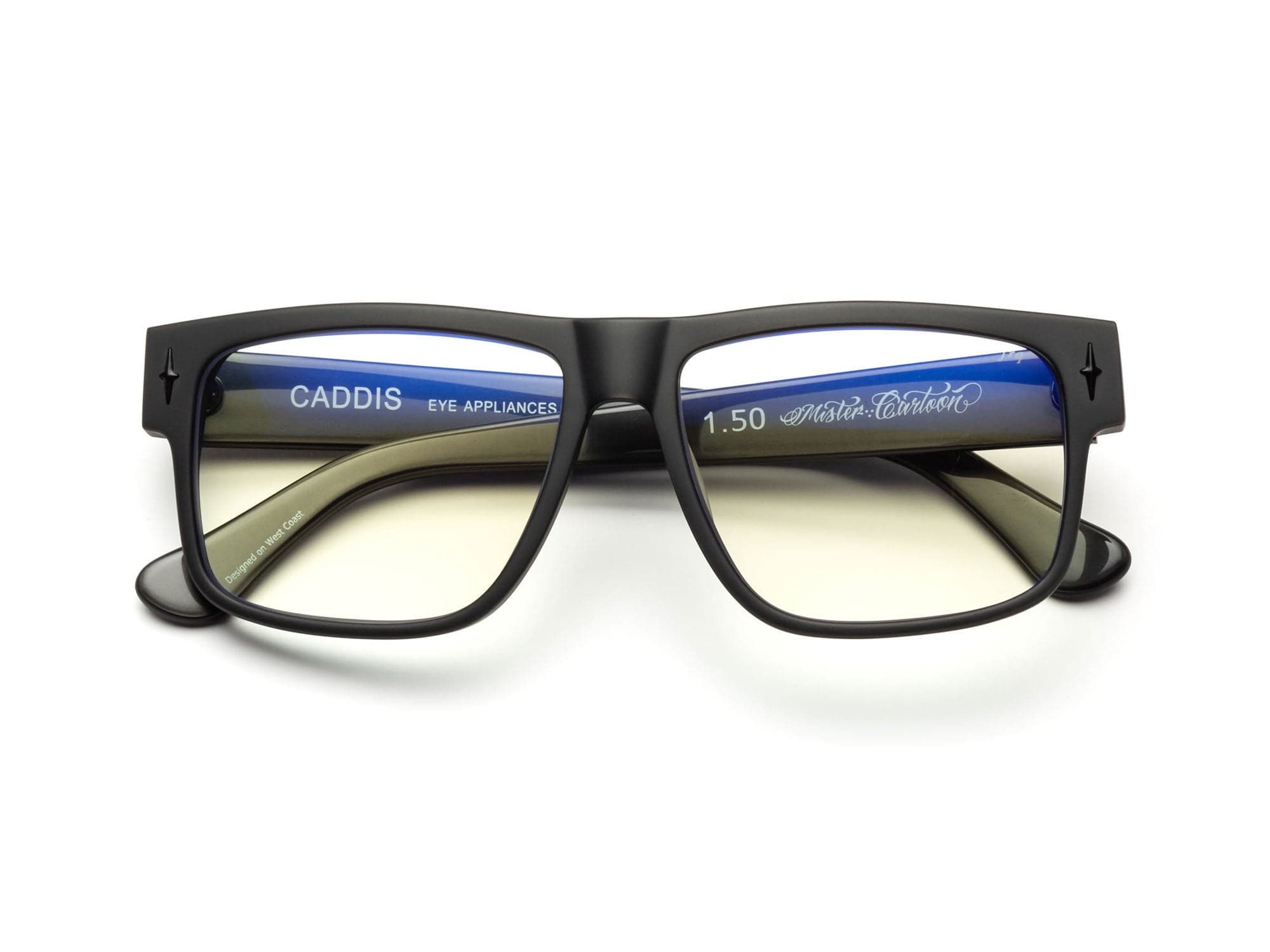 Caddis Mister Cartoon | Reading Glasses in Dark Metallic Grey 