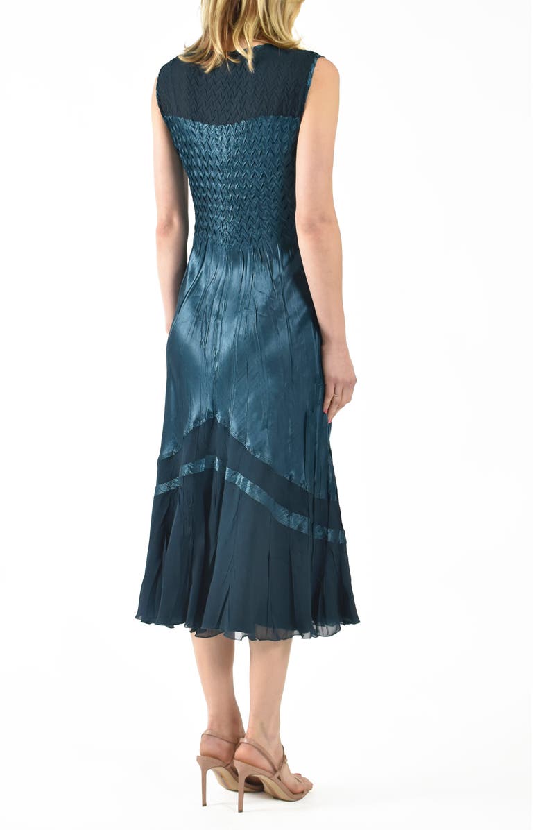 Komarov Charmeuse & Chiffon Dress with Jacket, Alternate, color,