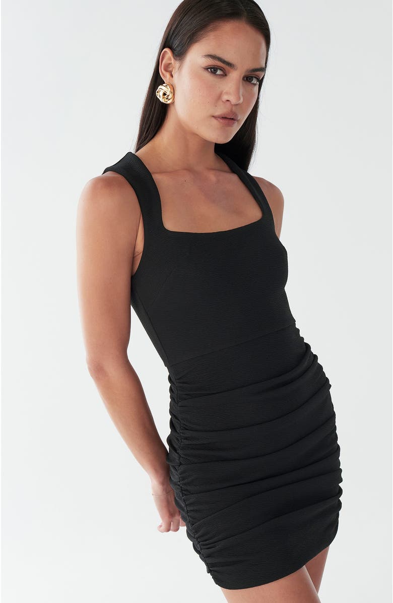 BWLDR Riri Mini Dress, Alternate, color, Black