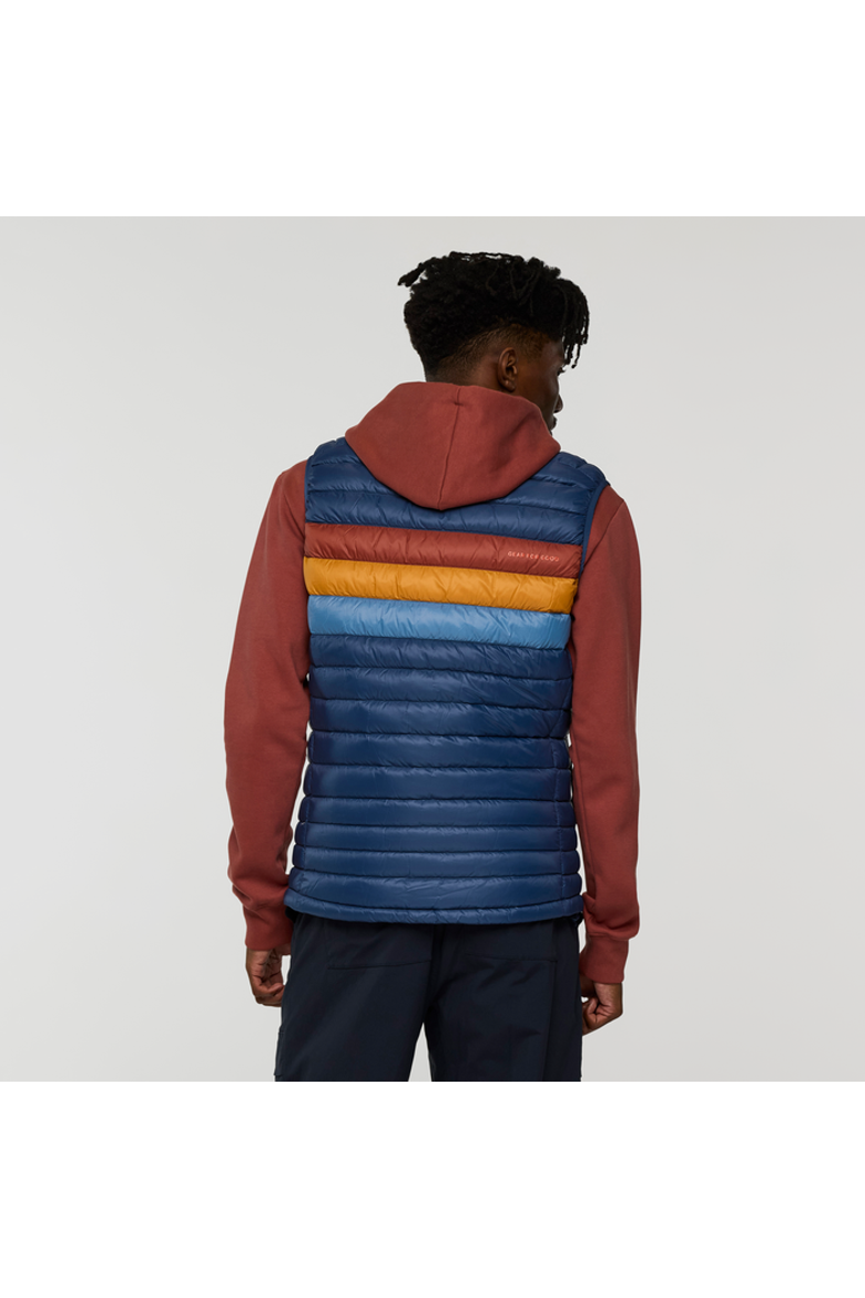 Fuego Down Vest - Men's, Alternate, color, Deep Sea Stripes